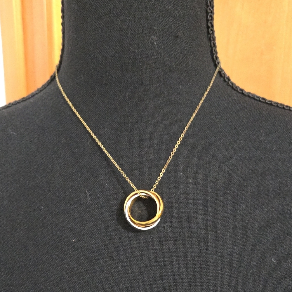 Gold and Silver Interlocking Necklace